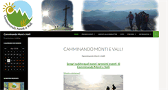 Desktop Screenshot of camminandomontievalli.it